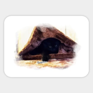 Little Kitty Helper - Black Kitten Sticker